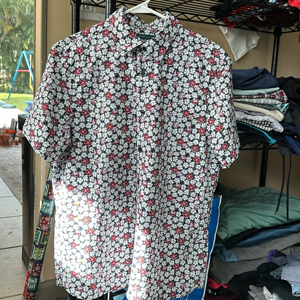 Perry Ellis men slim fit stretch men shirt size M